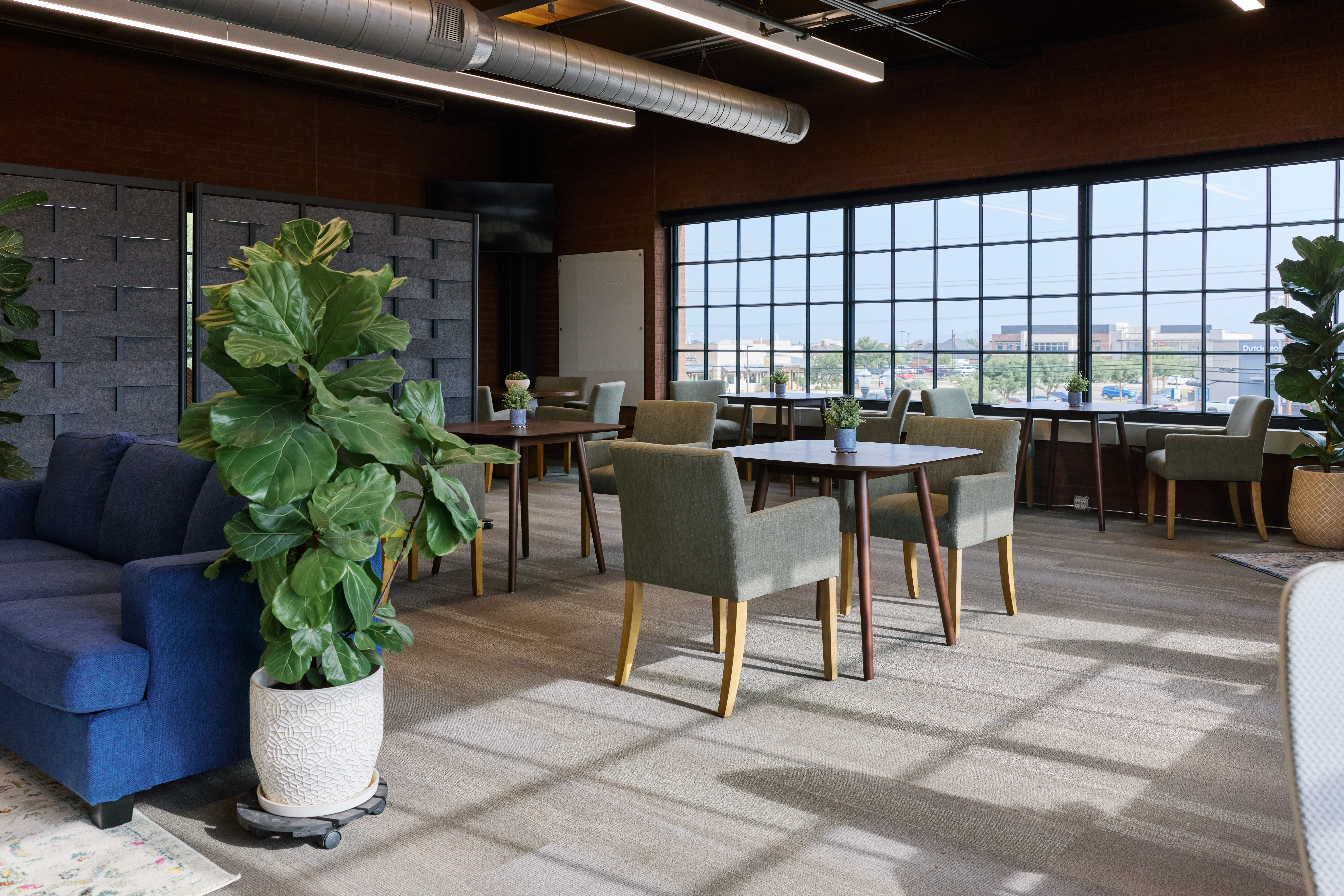 The Station Work Club cafe and lounge area at The Willows